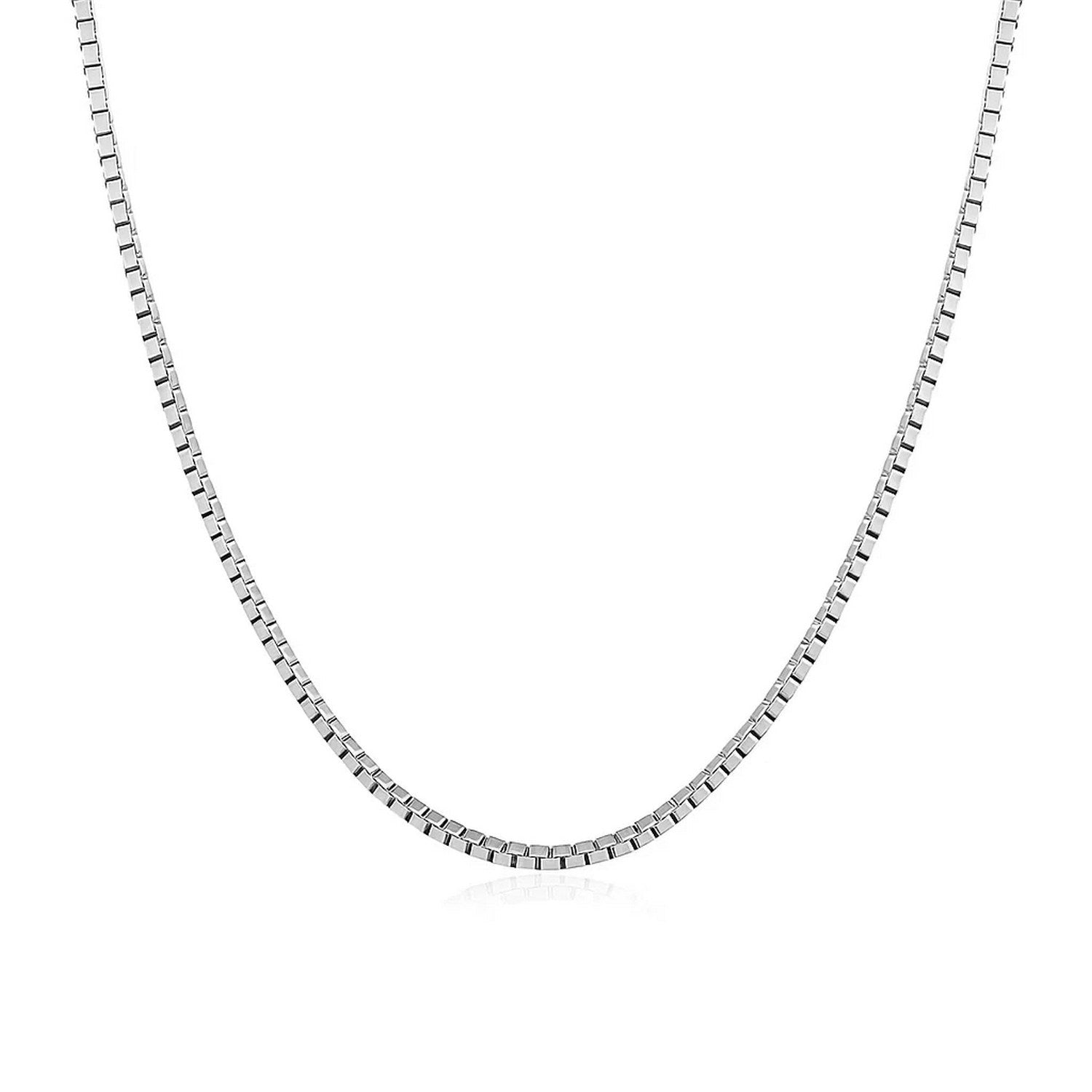 14k White Gold Classic Box Chain (1.10 mm)
