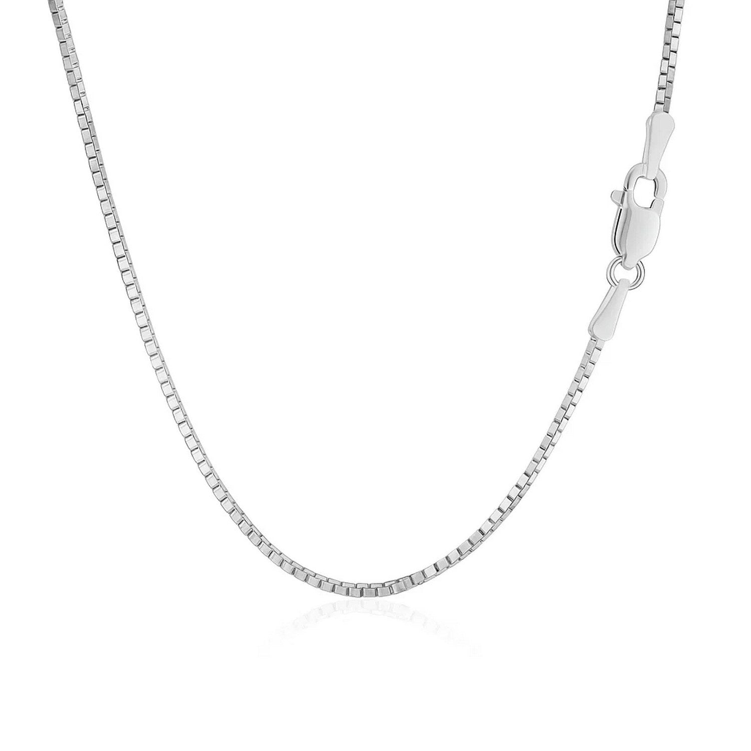 14k White Gold Classic Box Chain (1.10 mm)