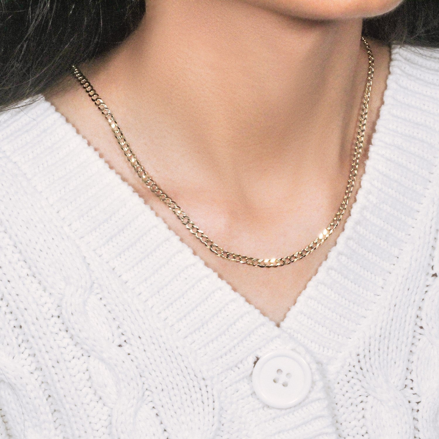 10k Yellow Gold Curb Chain (3.60 mm)