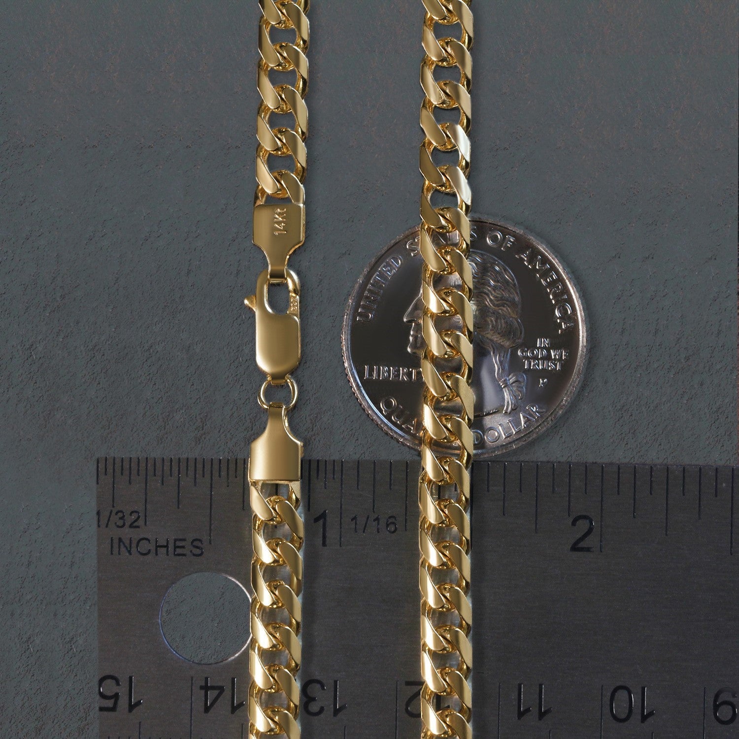 10k Yellow Gold Lite Figaro Chain (6.60 mm)