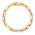 14k Yellow Gold MOP Paperclip Gem Link Bracelet (7.00 mm) | BIJOLINA