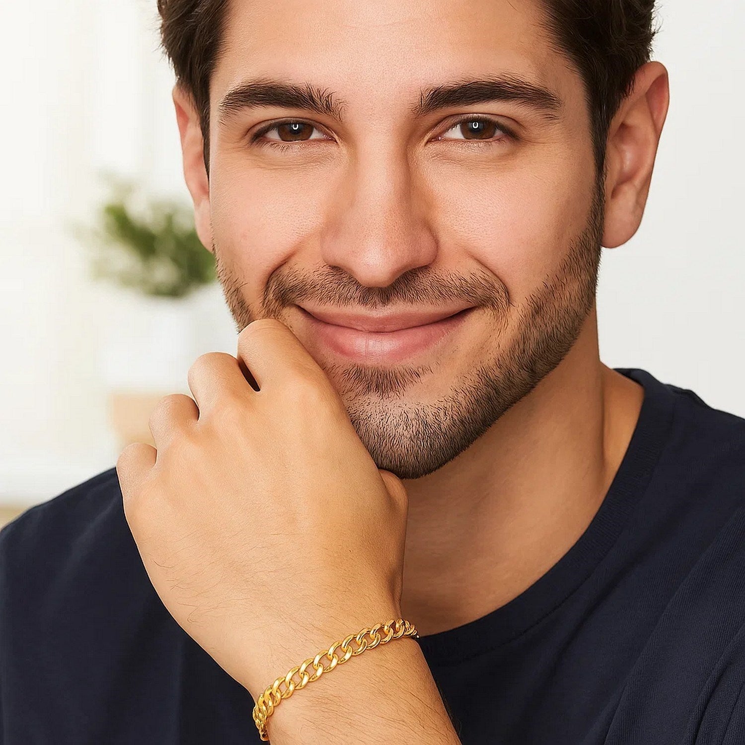 14k Yellow Gold Solid Curb Bracelet (4.70 mm)