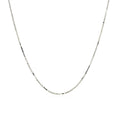 14k White Gold Adjustable Box Chain (0.70 mm) | BIJOLINA