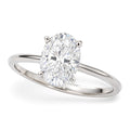 1 1/2 Carat Oval Lab Grown IGI G/VS1 Diamond Solitaire Ring in 10K White Gold