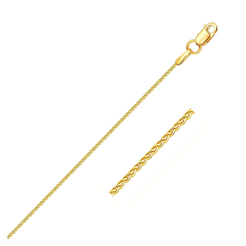 10k Yellow Gold Wheat Chain 1.0mm (1.00 mm)